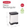 Curver Poljinroskis Deco suorakaide 30 l hopea