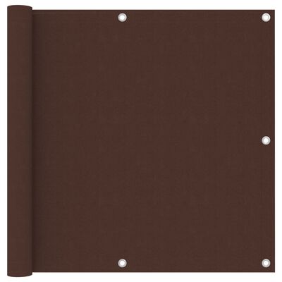 vidaXL Parvekkeen suoja ruskea 90x500 cm Oxford-kangas