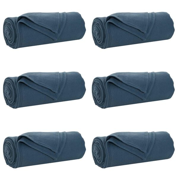 vidaXL Heittop&auml;&auml;llys 6 pcs Laivastonsininen 200 x 150 cm Fleese