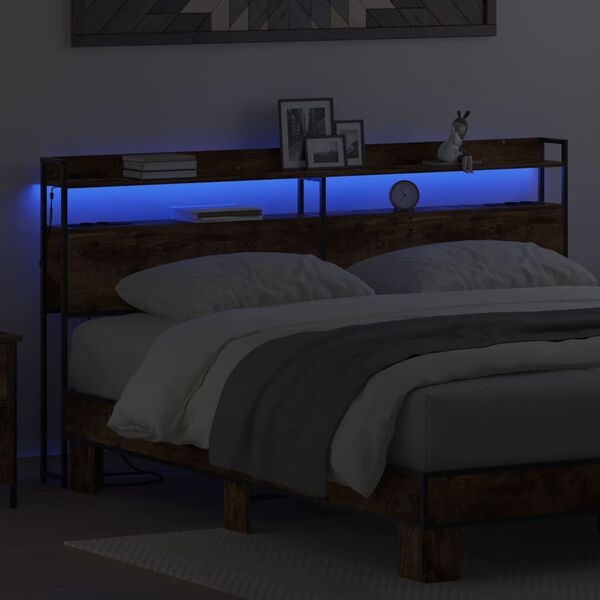 vidaXL S&auml;ilytysp&auml;&auml;ty hyllyll&auml; p&auml;&auml;tyll&auml; Savutammi 180 cm Tekninen puu