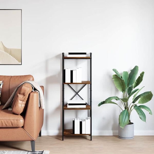 vidaXL Kirjahylly Savup&auml;hkin&auml; 40 x 30 x 85 cm Tekninen puu