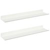vidaXL Kelluva hylly 2 kpl Valkoinen 40 x 9 x 2,5 cm Ter&auml;s