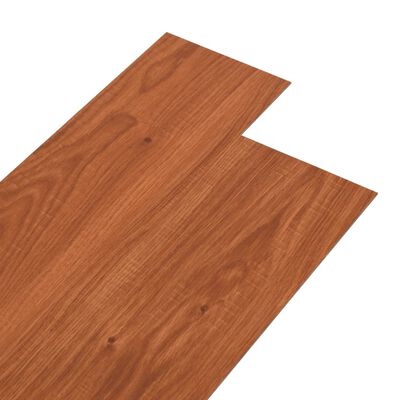 vidaXL Itsekiinnittyvät PVC lattialankut 5,02 m² 2 mm ruskea puu