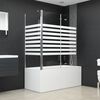 vidaXL Kylpyammeen sein&auml; 120x68x130 cm karkaistu lasi viiva