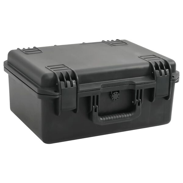 vidaXL Kannettava Flight Case Musta 49x38x23 cm PP