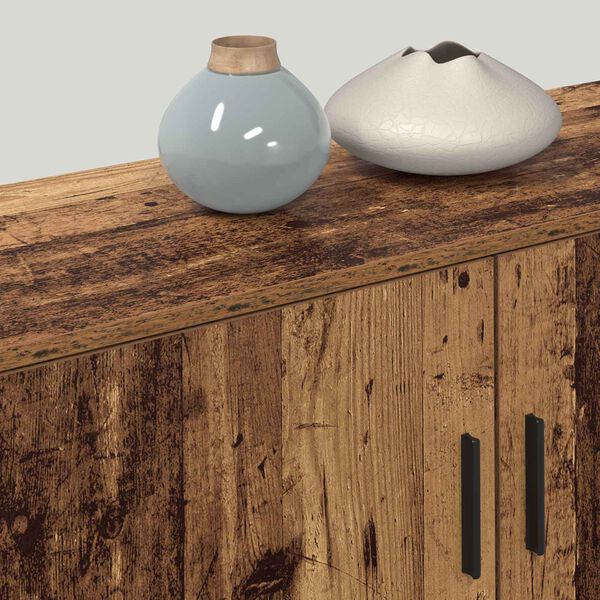 vidaXL Sein&auml;lle kiinnitett&auml;v&auml; TV-kaappisarja 2 pcs Vanha Puu