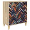 vidaXL Laukkaava OMMEN Geometrinen kuosi 66 x 36,5 x 75 cm Sonoma