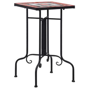 vidaXL Mosaiikkisivupöytä terrakotta ja valkoinen keramiikka