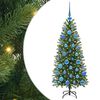 vidaXL Tekojoulukuusi 150 LED-valoilla Vihre&auml; 120 cm PE ja PVC