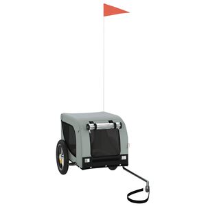 vidaXL Lemmikinkuljetusk&auml;rry polkupy&ouml;r&auml;&auml;n harmaa/musta kangas ja rauta