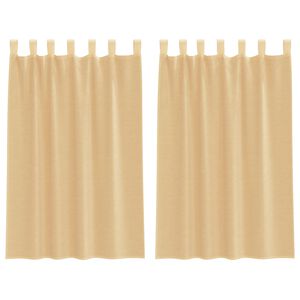 vidaXL Voile-verhot lenkeill&auml; 2 kpl hiekka 140x175 cm