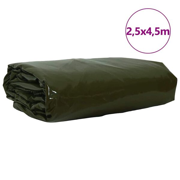 vidaXL Pressu 650g / m&sup2; Oliivivihre&auml; 2,5 x 4,5 m
