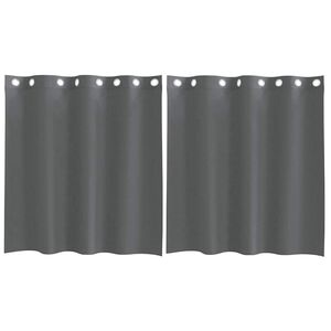 vidaXL Voileeverhot l&auml;piviennill&auml; 2 kpl tummanharmaa 140x140 cm
