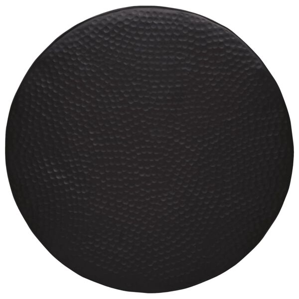 vidaXL Sohvapöytä vasaroitu pinta alumiini Ø 50x30 cm musta