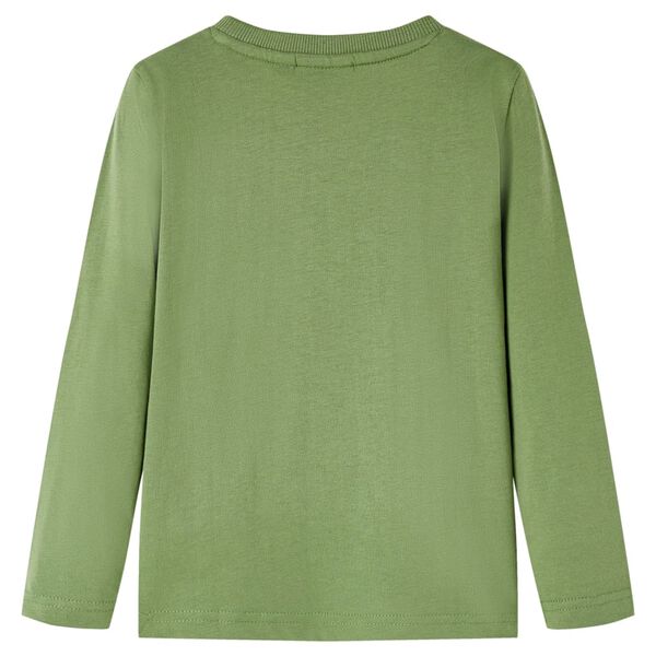 Lasten pitk&auml;hihainen T-paita vaalea khaki 128