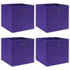 vidaXL S&auml;ilytyslaatikot 4 kpl kuitukangas 28x28x28 cm purppura