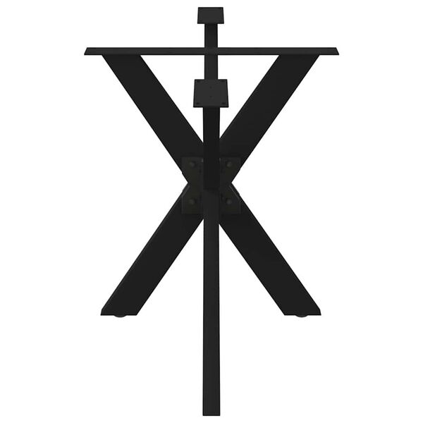 vidaXL Ruokap&ouml;yd&auml;n jalka h&auml;m&auml;h&auml;kinmuotoinen musta 120x68x(72-73) cm ter&auml;s