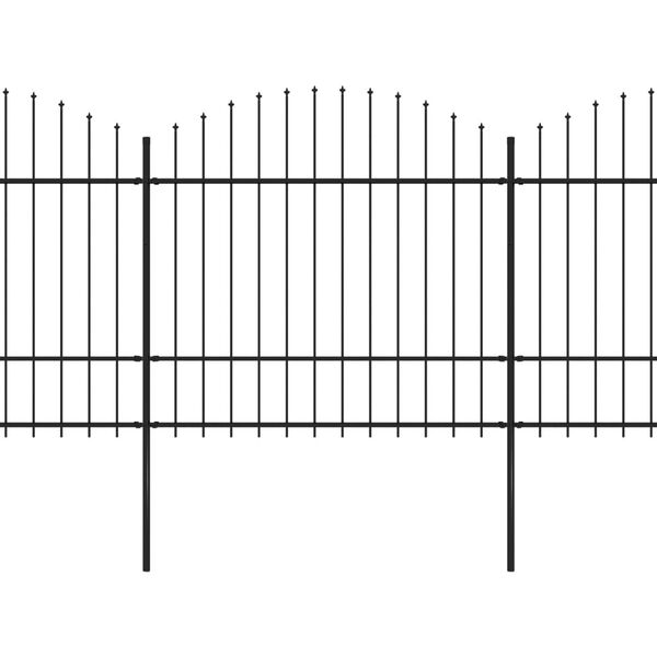 vidaXL Puutarha-aita keih&auml;sk&auml;rkinen ter&auml;s 714,5x175 cm musta