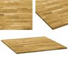 vidaXL P&ouml;yt&auml;levy kiinte&auml; tammipuu neli&ouml; 23 mm 80x80 cm