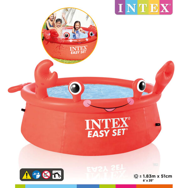 INTEX Happy Crab T&auml;ytett&auml;v&auml; uima-allas Easy Set 183x51 cm