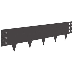 vidaXL Nurmireunus 10 kpl 100 x 25 cm Ter&auml;s Musta