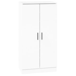 vidaXL Kenk&auml;kaappi korkeakiilto valkoinen 55x35x108 cm tekninen puu