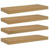 vidaXL Sein&auml;hylly 4 kpl Ruskea 60 x 23,5 x 3,8 cm Tekninen puu