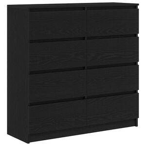 vidaXL Senkki musta tammi 100x35x99 cm tekninen puu