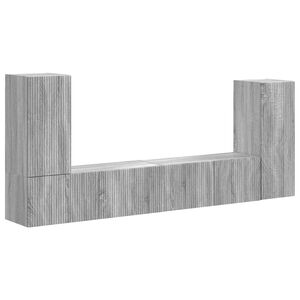 vidaXL TV-tasosetti 4 pcs Harmaa Sonoma Tekninen puu