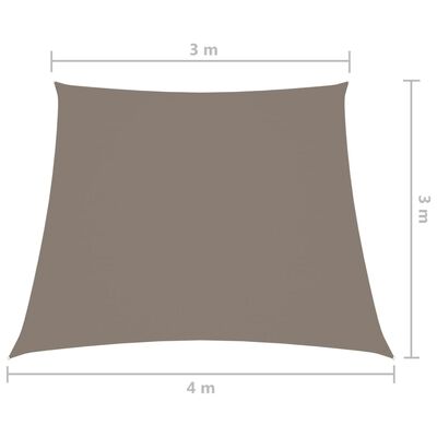 vidaXL Aurinkopurje Oxford-kangas puolisuunnikas 3/4x3 m harmaanruskea