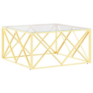 vidaXL Sohvap&ouml;yt&auml; 80x80x40 cm ruostumaton ter&auml;s ja lasi