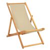vidaXL Rantatuoli Beige Tiikkipuu