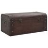 vidaXL Aarrearkku salvoilla tummanruskea 79,5x39,5x39,5 cm vaneri