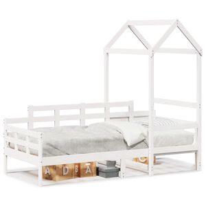 vidaXL Sohvas&auml;nky katoksella valkoinen 80x200 cm t&auml;ysi m&auml;nty