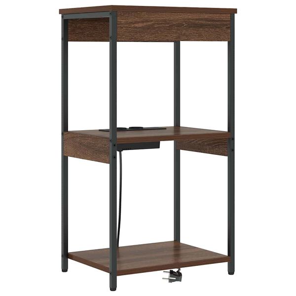 vidaXL Y&ouml;p&ouml;yt&auml;kaappi Ruskea tammi 41 x 31 x 76 cm Tekninen puu