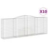 vidaXL Kaarevat kivikorit 10 kpl 400x50x140/160 cm galvanoitu rauta