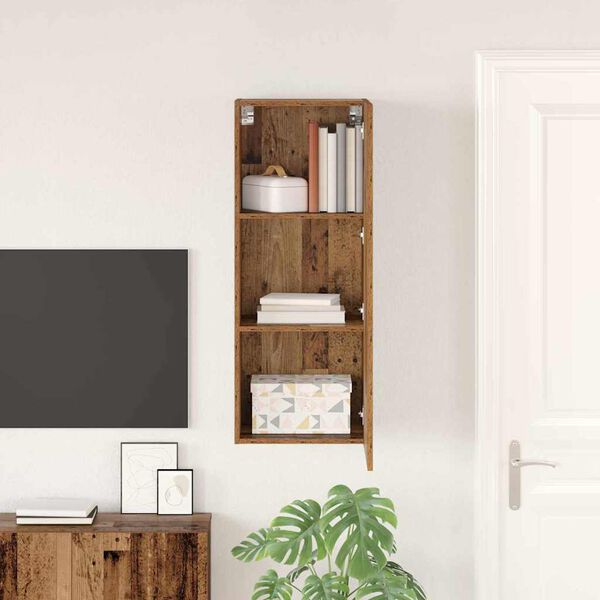 vidaXL TV-sein&auml;kaappi Vanha Puu 40,5 x 30 x 102 cm Tekninen puu