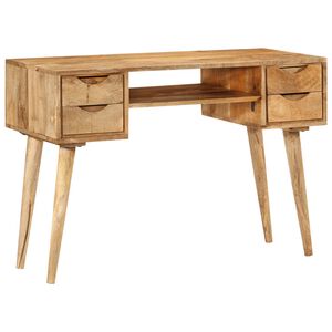 vidaXL Ty&ouml;p&ouml;yt&auml; laatikoilla 110x47x76 cm t&auml;ysi mangopuu