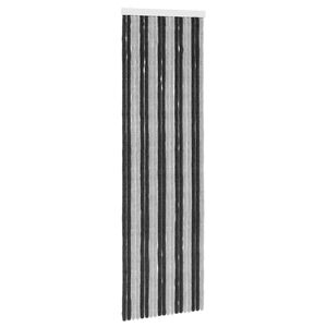 vidaXL Hy&ouml;nteiskangas Chenille Harmaa ja musta 56 x 185 cm 100% PP