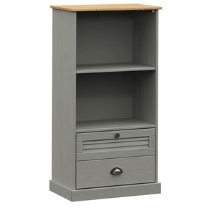 vidaXL Kirjahylly VIGO harmaa 60x35x114,5 cm t&auml;ysi m&auml;nty