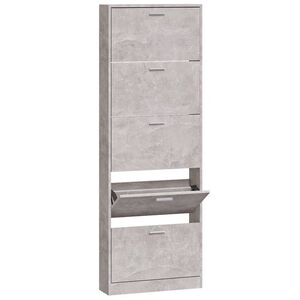vidaXL Kenk&auml;kaappi betoninharmaa 59x17x169 cm tekninen puu