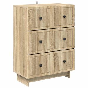vidaXL Laatikkokaappi 66 x 34,5 x 90 cm Tekninen puu Sonoma-tammi