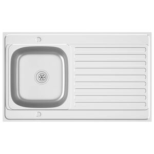 vidaXL Tiskiallas viem&auml;risarjalla hopea 1000x600x155 mm ruostum. ter&auml;s