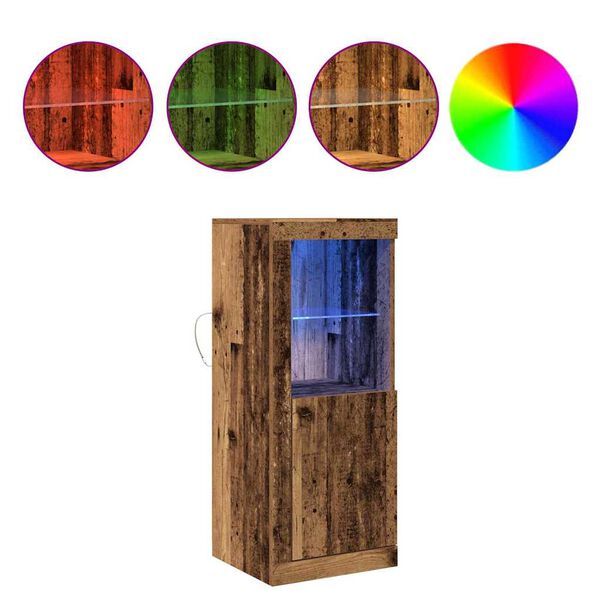 vidaXL LED-p&ouml;yt&auml;taso Ruskea 41 x 37 x 100 cm Tekninen puu