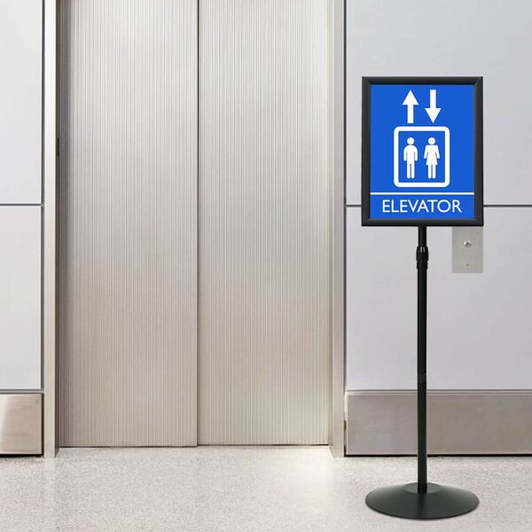 vidaXL Pedestaali juliste teline Musta a3 Alumiini ja PVC