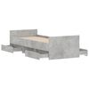 vidaXL Sängynrunko päädyillä betoninharmaa 75x190 cm