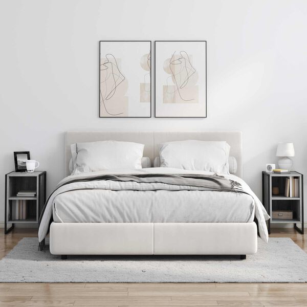 vidaXL Y&ouml;p&ouml;yt&auml; Harmaa Sonoma 39.5 x 30 x 50 cm Tekninen puu