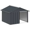vidaXL Koirankoppi antrasiitti 116,5x103x81,5 cm galvanoitu ter&auml;s
