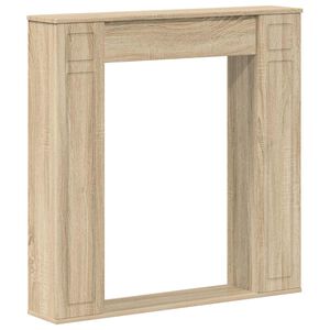 vidaXL Takan kehys Sonoma-tammi 100 x 20 x 100 cm Tekninen puu