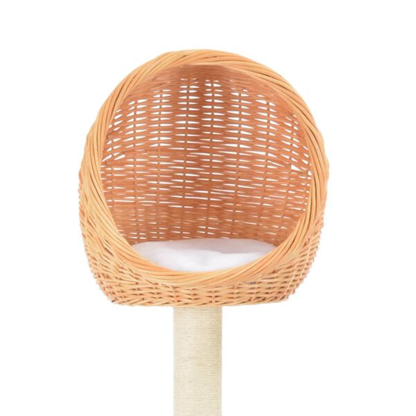 vidaXL Kissan kiipeilypuu sisal-pylväällä luonnollinen paju